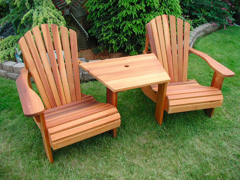 Side-by-Side Chalet Chairs with Built-In Table